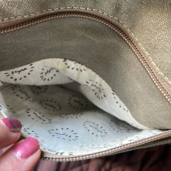 Myra canvas leather cowhide crossbody bag - Picture 4 of 6